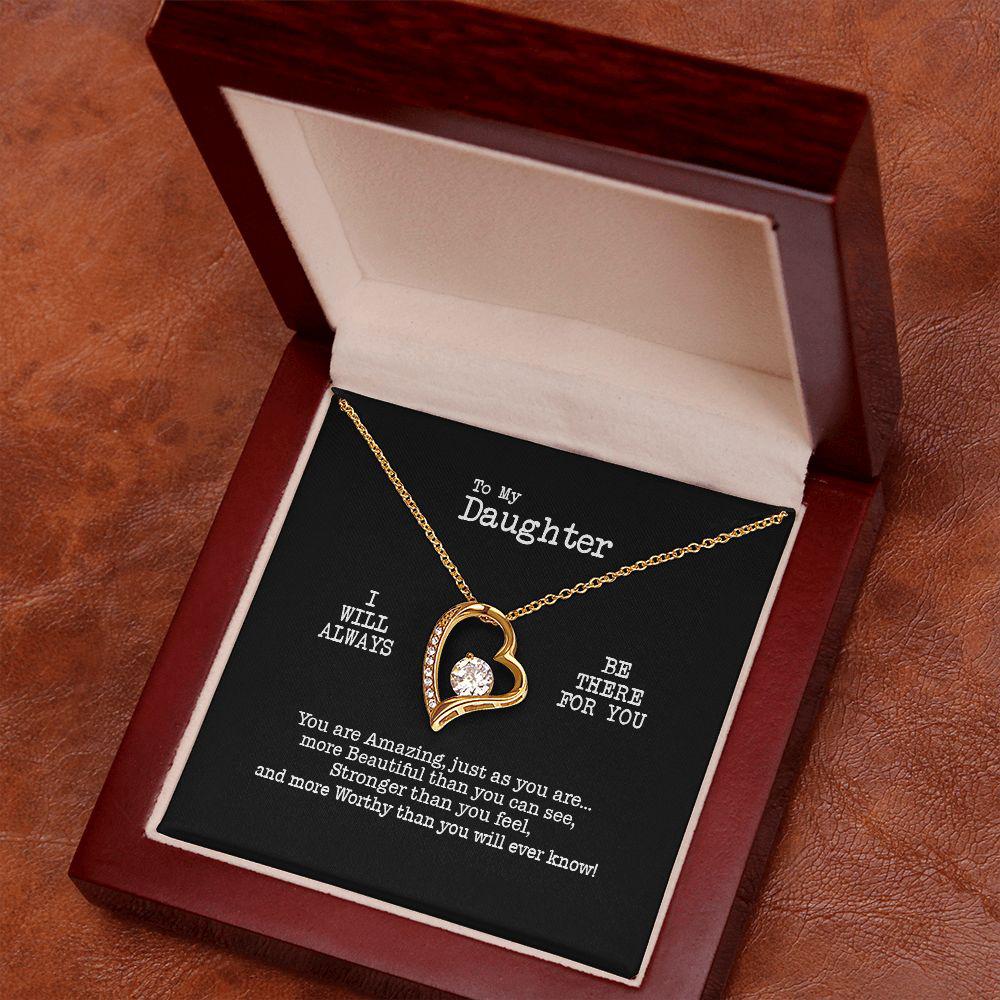 To My Daughter Stronger Than You Feel, Necklace With Message Card, Gift For Daughter From Parents To Daughter 786.jpg