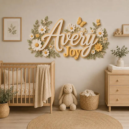 Personalized Nursery Name Sign, Custom Floral Baby Name Wall Decor, 3D Wooden Nursery Sign, Baby Girl Room Decor, Baby Shower Gift 787f2d25-3305-43da-a57d-670154302352-rtrtrt-4-.webp