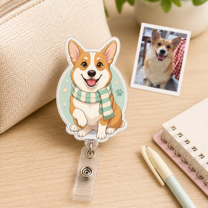 Custom Pet Portrait Badge Reel – Die-Cut Acrylic Topper - Personalized Custom Shape Badge Reel 788695be-580b-42fb-8651-1cca17e24e8e.jpg