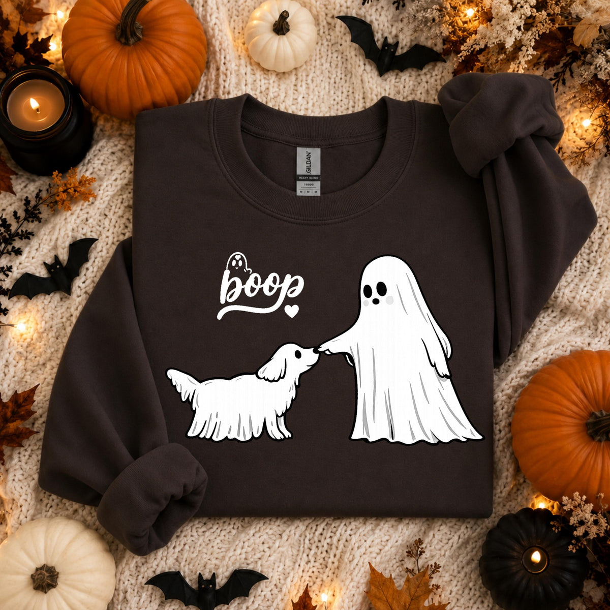 Cute Ghost Dog Sweatshirt, Boo-P Halloween Crewneck, Funny Dog Lover Shirt, Spooky Season Pullover, Pet Owner Halloween Gift 78aa4b9c-9f3e-48ec-948d-dd9f535eb495-4.jpg