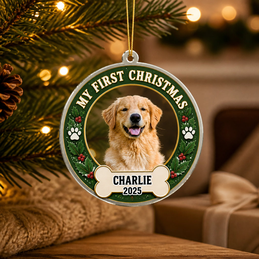 My First Christmas Pet Photo Ornament — Bone Tag Edition - Personalized Aluminum Ornament 78ed68b2-1a68-4b39-ac96-95ac7e7eb52d.jpg