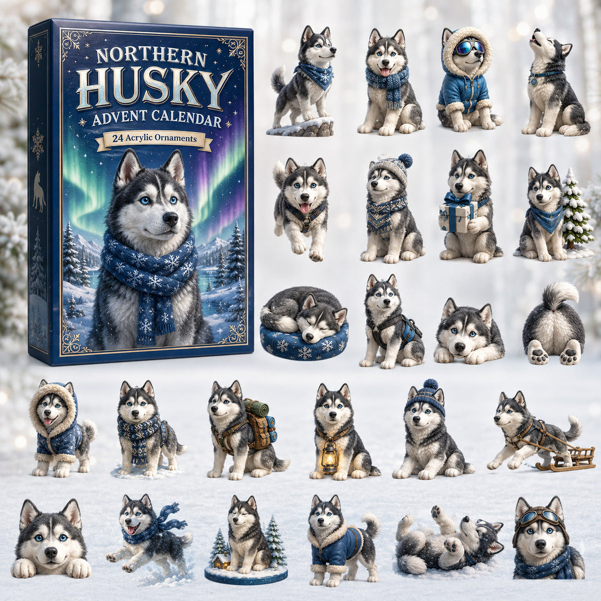 Northern Husky Advent Calendar 2026 - 24-Day Festive Countdown, Acrylic Charms Blind Box - Gift For Husky Lovers 78f2804e-145f-4266-80f1-25994c2fa5ff-husky.jpg