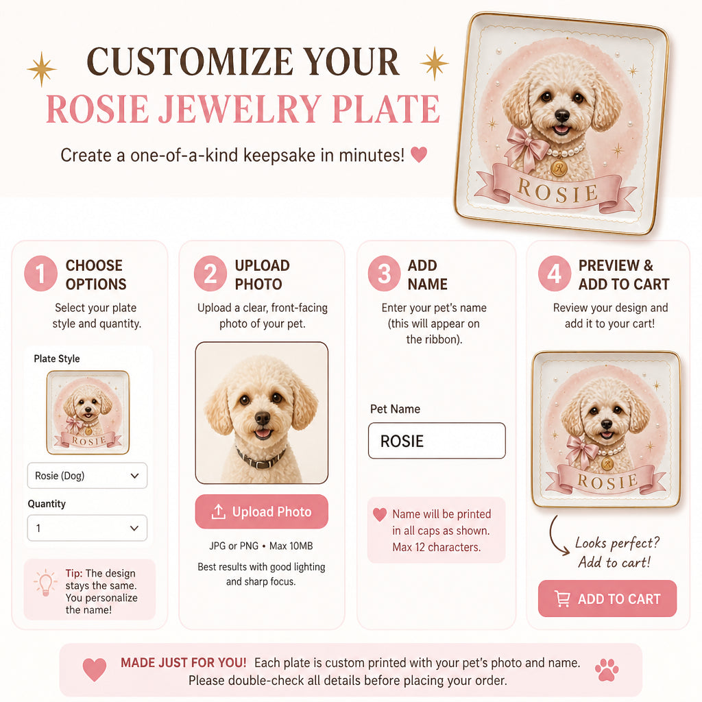 Custom Pet Portrait Jewelry Tray – Photo-to-Art with Name - Personalized Jewelry Plate 78f6da50-b515-4ce4-bcf4-f3a85655fada.jpg