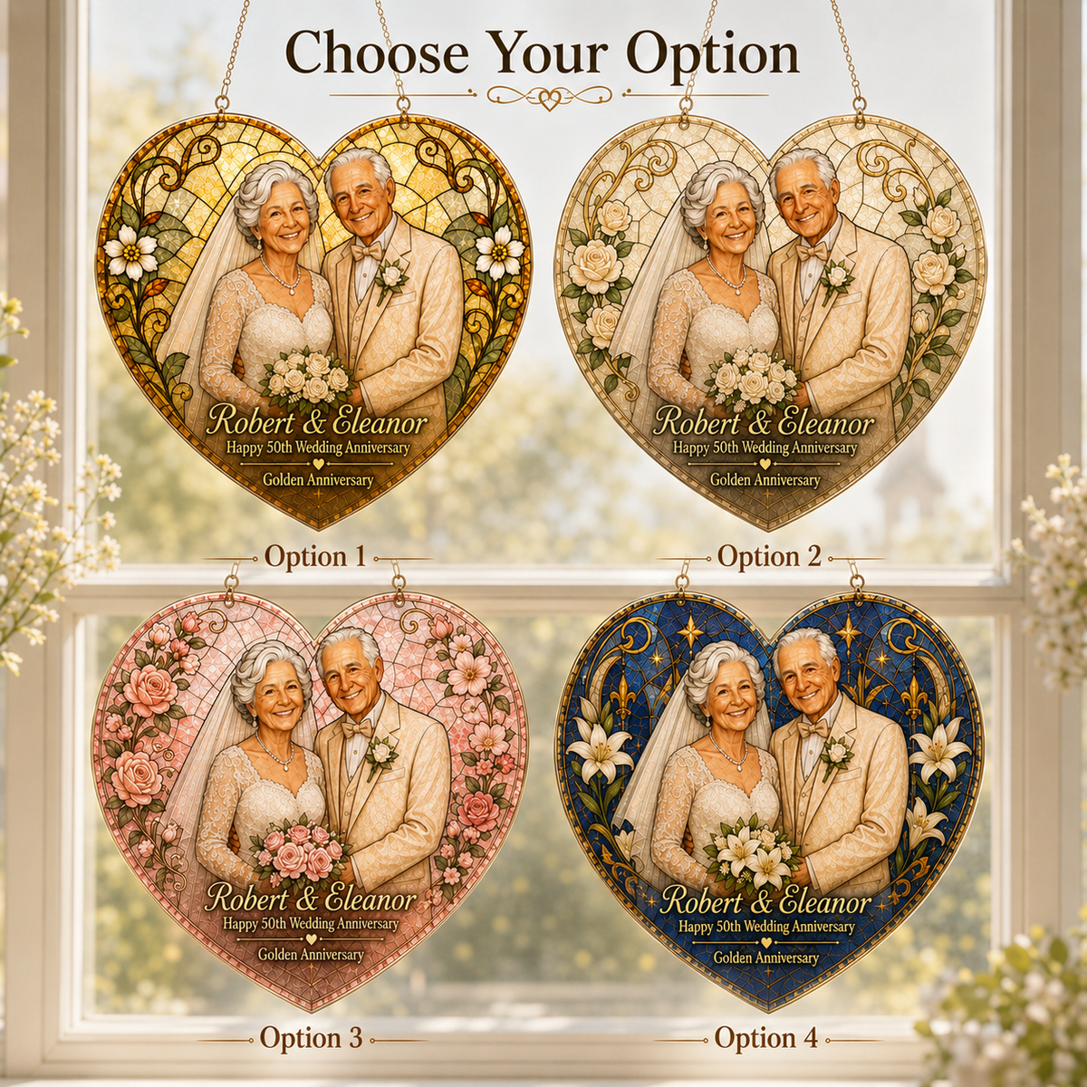 Personalized 50th Wedding Anniversary Faux Stained Glass Suncatcher, Custom Couple Photo Heart Ornament, Golden Anniversary Gift for Parents 790e6165-6f79-4bf9-9041-27b6c7d83aaf-Image-Aug-17-2026-10_15_52-AM.png