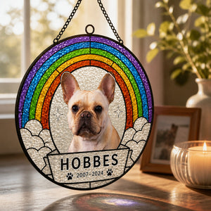 Rainbow Bridge Pet Memorial Suncatcher — Photo, Name & Years - Personalized Suncatcher Ornament 792eea7c-f11a-445a-800a-6b601bc2b88d.jpg