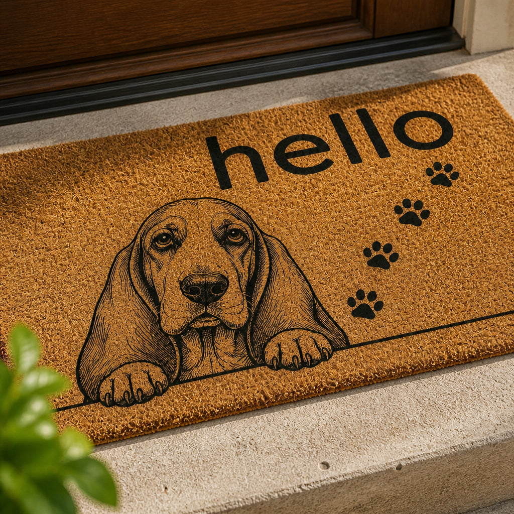 Hello Dog Sketch Doormat - Doormat 793b417c-8fa5-4312-8d9e-4a1e7e1134f1.jpg
