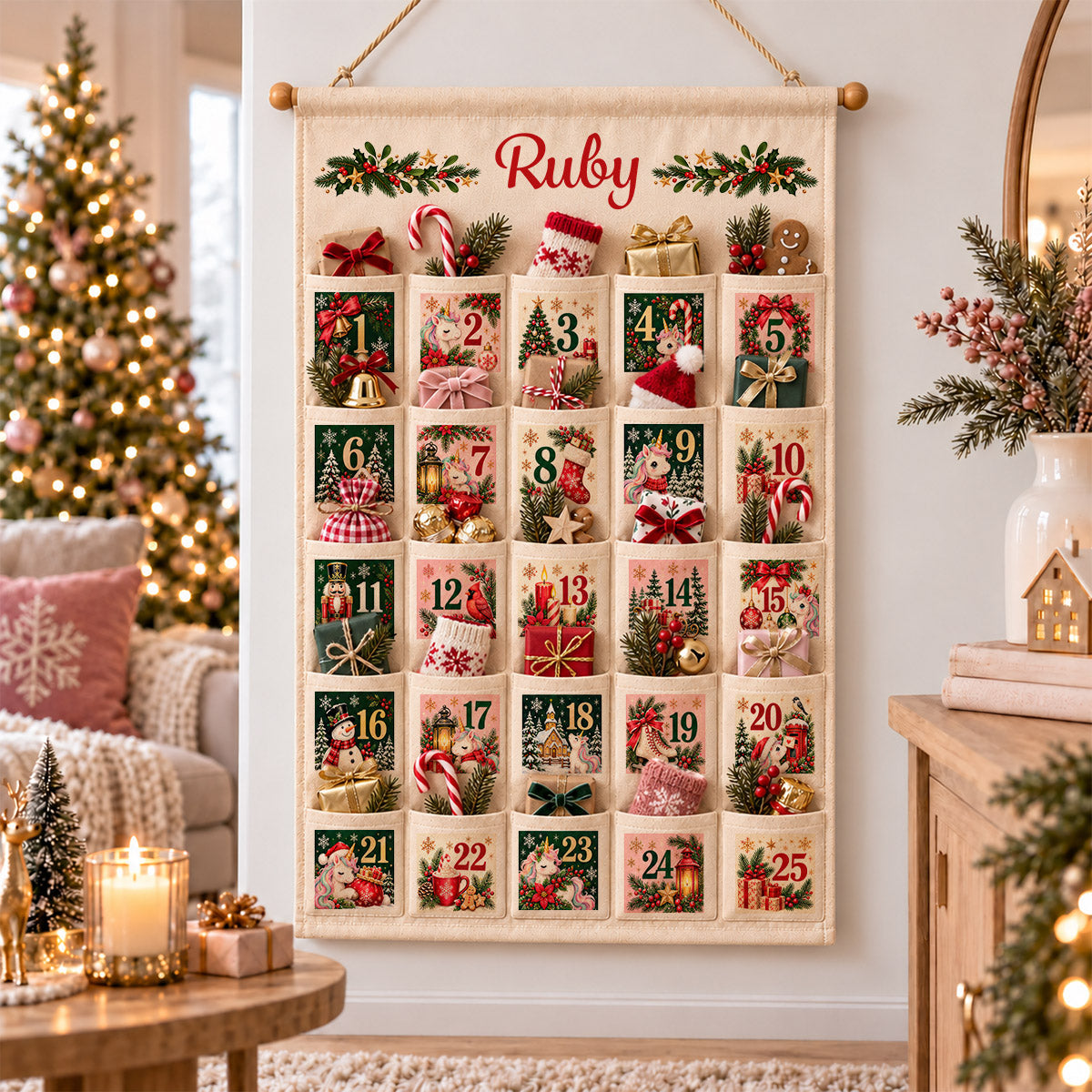 Christmas Tree Advent Calendar with Name - Personalized Christmas Gifts - Custom Yarn Name Fabric Advent Calendar 793c7abc-a79e-414b-b5e8-064f35032c9a-MK-3.jpg
