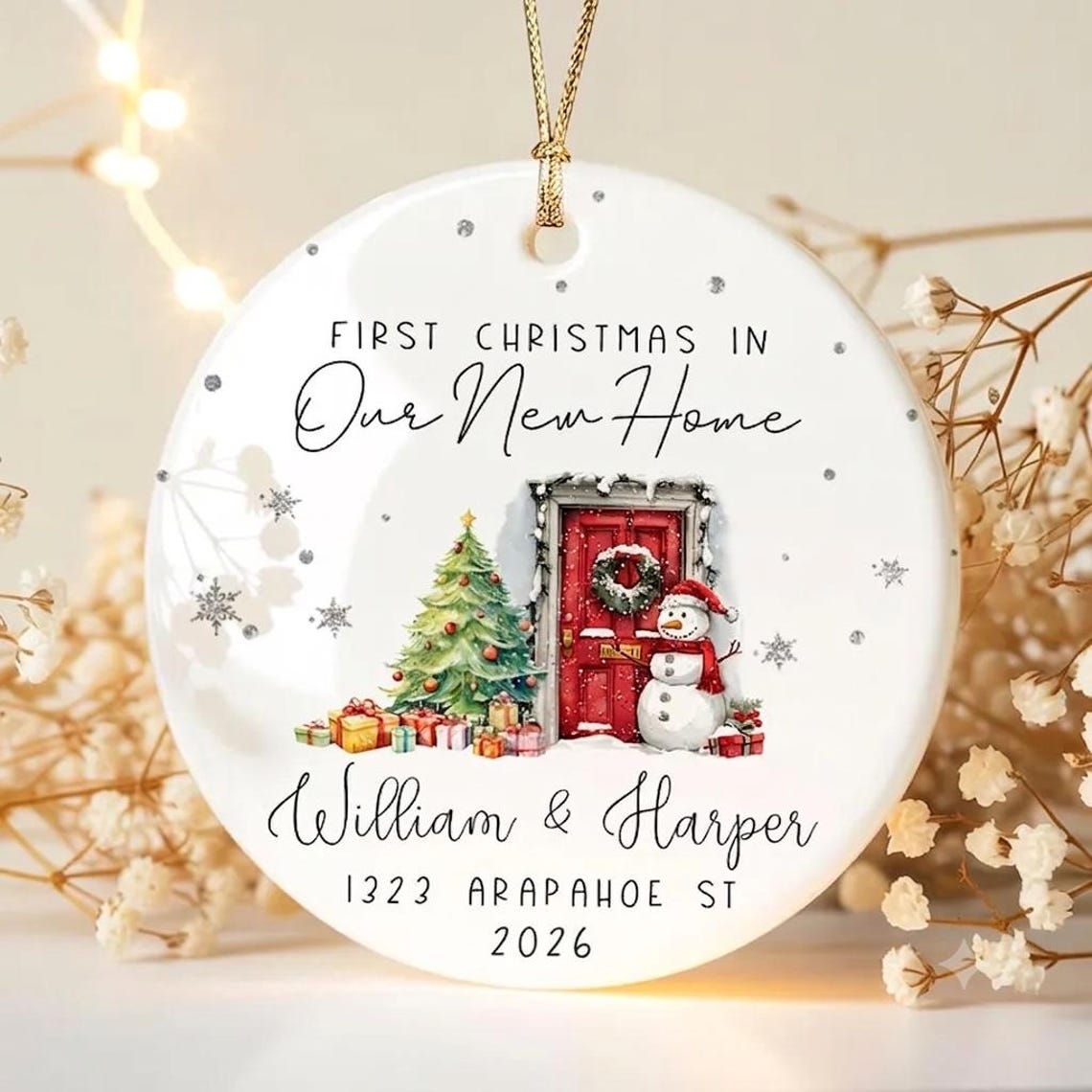 First Christmas In New Home Ornament, Custom Couple Name with Address Housewarming Keepsake 795cf655-0d99-4ba8-99e9-41032741d68a-1.jpg