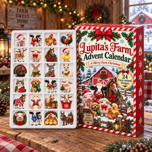 Farm Animal Advent Calendar: Personalized Christmas Countdown Box, Red Paper and Acrylic 79751d4b-237d-4676-9d7c-4b06d137913b-il_1588xN.8555784263_i42v.jpg