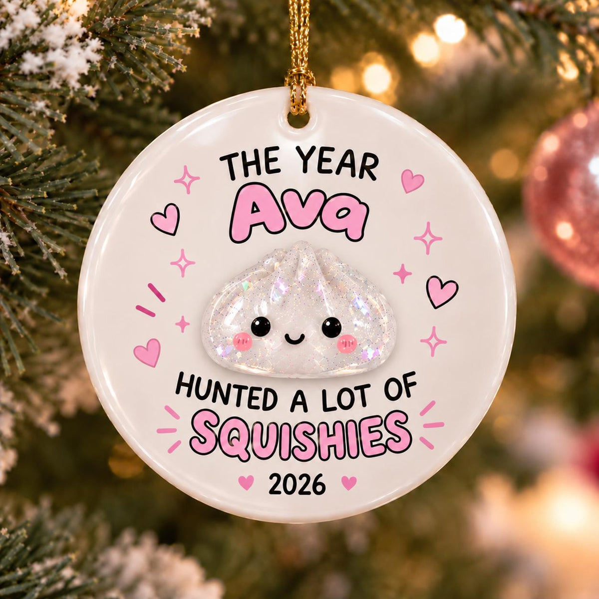 Viral Squishy Ornament, Squishy Lover Christmas Gift, Custom Name Ornament, Squishy Hunting Keepsake, Kids Christmas Ornament 2026, 79773dd1-7d9a-4e52-aa30-6c34241e0659-5.jpg