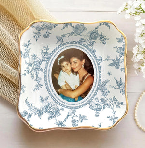 Mother of the Bride Gift, Toile De Jouy Trinket Tray, Custom Mother Photo Ring Dish, Mother of the Bride Wedding Day Gift from Daughter 797e9396-32f6-4628-8643-5e00046be689-14.jpg