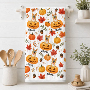 Autumn Dog In The Pumpkin - Personalized Kitchen Towel For Dog Lovers 798c8a2b-2059-42ca-be00-838562324124-3c652c223e657d65757775716a777f682f722a0111092d2f0c2518182a2c6a76692d3720656b65302e23332f657d767.webp