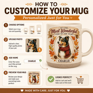 Autumn Pet Portrait Pottery Mug – It’s The Most Wonderful Time Of The Year - Personalized Pottery Mug 7997f1ab-966c-476c-9921-2f76ba266a80.jpg