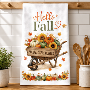 Hello Fall Pet Names Kitchen Towel - Personalized Kitchen Towel 799d1a9a-d6d9-424c-83fb-2eb619a4ca3e.png