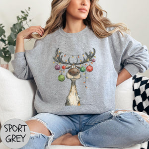 Vintage Reindeer Christmas Sweatshirt, Cute Festive T-shirt, Retro Reindeer Shirt, Merry Christmas Hoodie, Xmas Gift For Her & Him Tee 79b1df91-0858-4e9c-85c4-c4616a044d8f-3.jpg