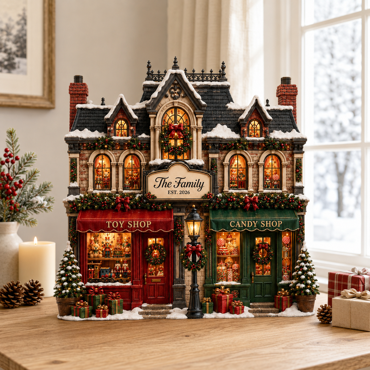 Custom Family Christmas House Wooden Block, Personalized Gingerbread Home Sign, Rustic Holiday Mantel Decor, Unique Keepsake Gift Idea 79b24119-33ce-43b1-847d-a3fb542c9415-banner-1.png