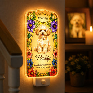 Stained‑Glass Pet Memorial Night Light – Custom Portrait, Name & Years - Personalized Acrylic Night Light 79c46f29-8536-4457-a6f4-8f8f678e8f21.jpg