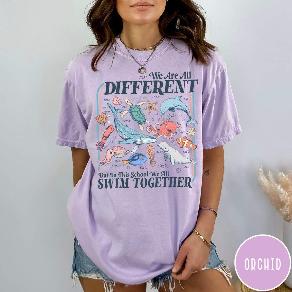 We All Swim Together Comfort Colors Shirt, Teacher School Shirt, Ocean Animal Classroom Tshirt, Kindness Graphic Tee, We Are all Different 79ea9ebb-f5e6-48df-9f72-66394f99312f-4.jpg