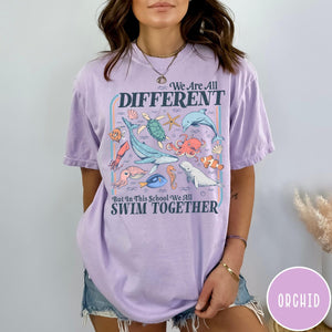 We All Swim Together Comfort Colors Shirt, Teacher School Shirt, Ocean Animal Classroom Tshirt, Kindness Graphic Tee, We Are all Different 79ea9ebb-f5e6-48df-9f72-66394f99312f-4.jpg