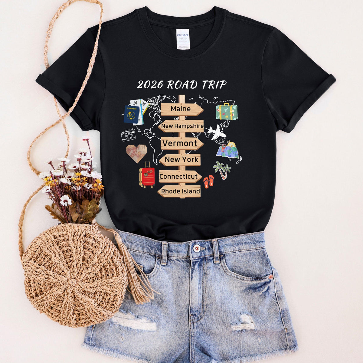 Personalized Travel Adventures Shirt, Custom Traveling Destination Tee, 2026 Travel Memories, Travel Lover Gift, Family Vacation T-Shirt