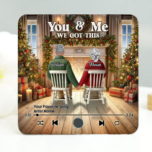 You & Me We Got This Christmas Couple - Personalized Music Fridge Magnet - Gift For Couple