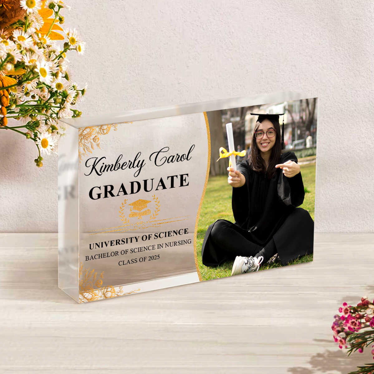 Personalized Graduation Acrylic Gifts, Custom Photo Acrylic Plaque, Grad Gift Acrylic Plaque, New Graduate Gift, Graduation Gift
