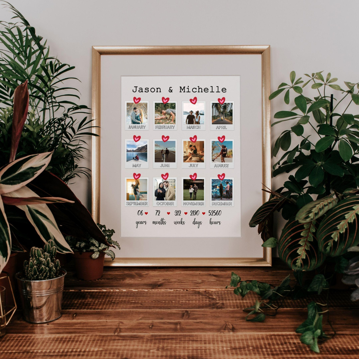 Custom Polaroid Photo, Personalized Canvas, Gift for Boyfriend Girlfriend, Anniversary Gift