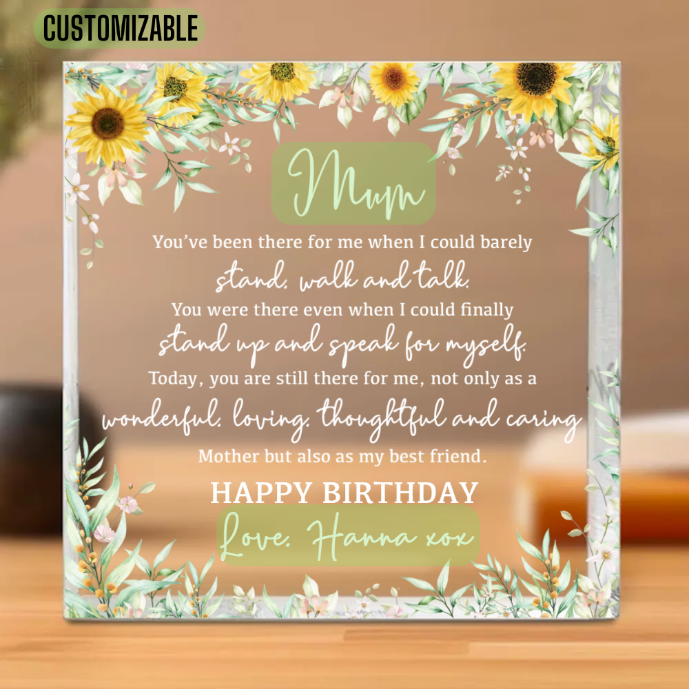 Mom Also As My Best Friend - Personalized Acrylic Plaque - Gift For Mom, Mother's Day, Birthday Gift