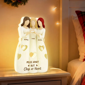 No Greater Gift than Sisters - Personalized Acrylic Light Box - Christmas Gift for Sisters, Long Distance Gift For Family