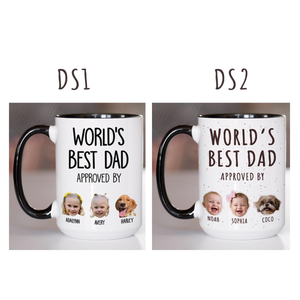 Custom Baby Face Mug for Dad Personalized Fathers Day Kids Photo Mug with Baby Photo Gift from Kids Picture Babies Faces Mug from Wife Daddy
