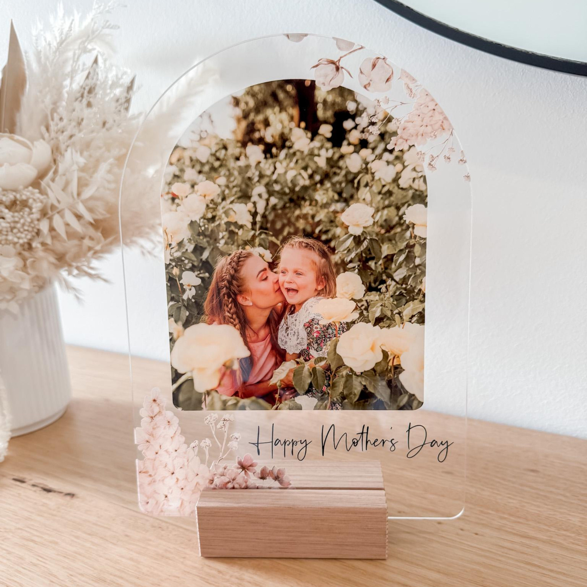Personalised Mother's Day print | Floral Mother's Day Photo Plaque | Floral Mother's Day Photo Gift |First Mother's Day | Mother's Day Gift