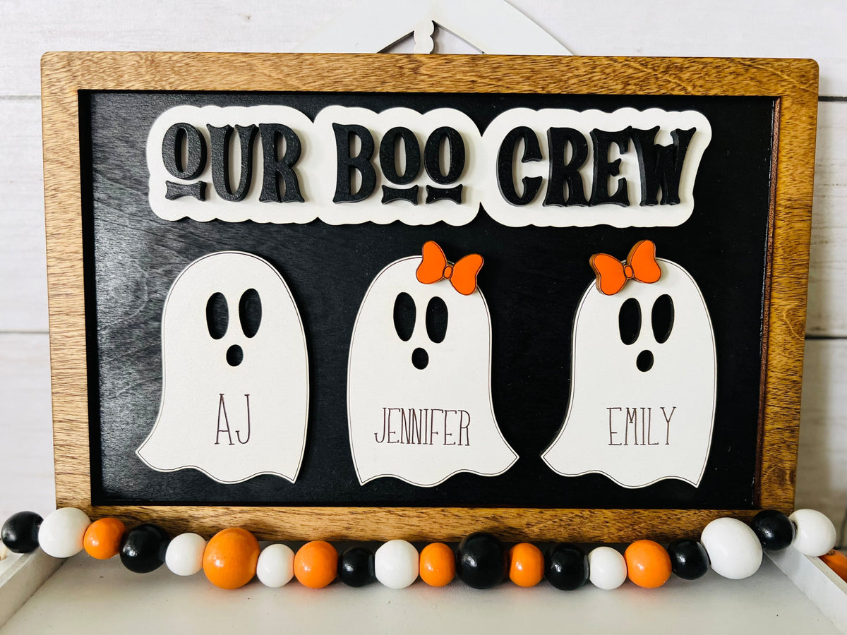 Personalized Ghost Family Sign, Halloween Family Name Sign, Custom Family Name Sign, Fall Decor, Fall decorations, Pumpkin Decor, Fall Sign