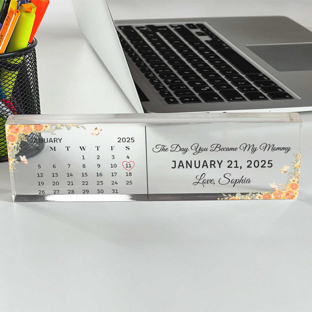 The Day You Became My Mommy - Personalized Name Plate - Gift For New Mom, Mother's Day, Birthday Gift