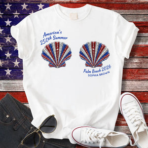 Mermaid America's 250th Summer - Personalized Shirt - Gift For Girl, Women, Besties