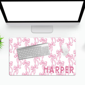 Custom Desk Pad, Coquette Personalized Desk, Grandmillennial Decor, Teacher Gift, Monogrammed Home Office, Dorm Room Decor, Gift Custom Office