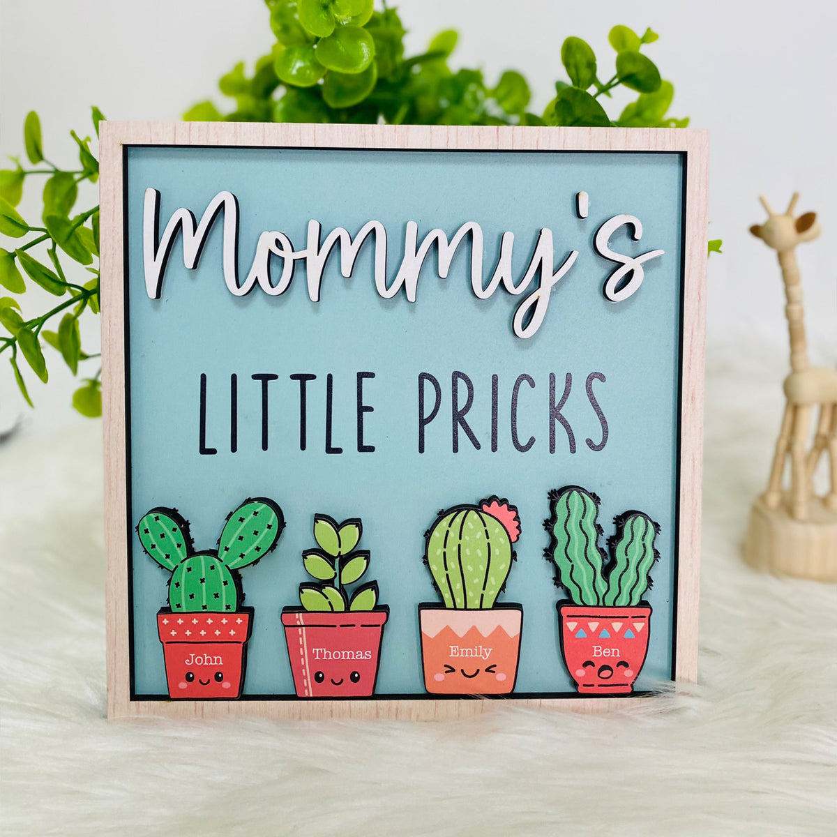 Mommy's Little Pricks - Personalized Picture Frame - Gift For Mom, Mother's Day Gift