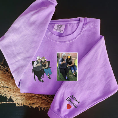Personalized embroidered custom mom photo shirt