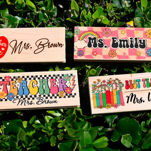 Personalized Teacher Board Eraser, Custom Teacher Appreciation Gifts, Chalkboard Eraser with Marker, Preschool Teacher Name gifts