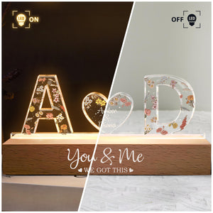 You & Me We Got This - Personalized Couple Name Led Night Light - Couple Home Decoration, Custom Letter Gift For Couple, Wedding Anniversary
