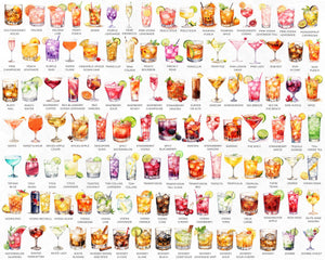 Custom Roommate Drink Print, Roommates as Drinks, Trendy College Apartment Dorm Art, Bar Cart Decor, Cocktail Poster, Personalized Wall Art