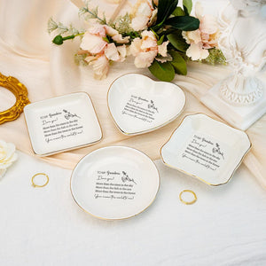 Thank you Text Ring Dish, Personalised Ring Dish for Grandma, Thank you Mom Jewelry Dish, Wedding Ring Holder for Nana, Thank you Gift