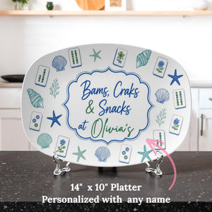 Mahjong Personalized Platter, Game Night, Mahjong Gifts, Mahj Girls Party Decor, Mahjong Dessert Plate
