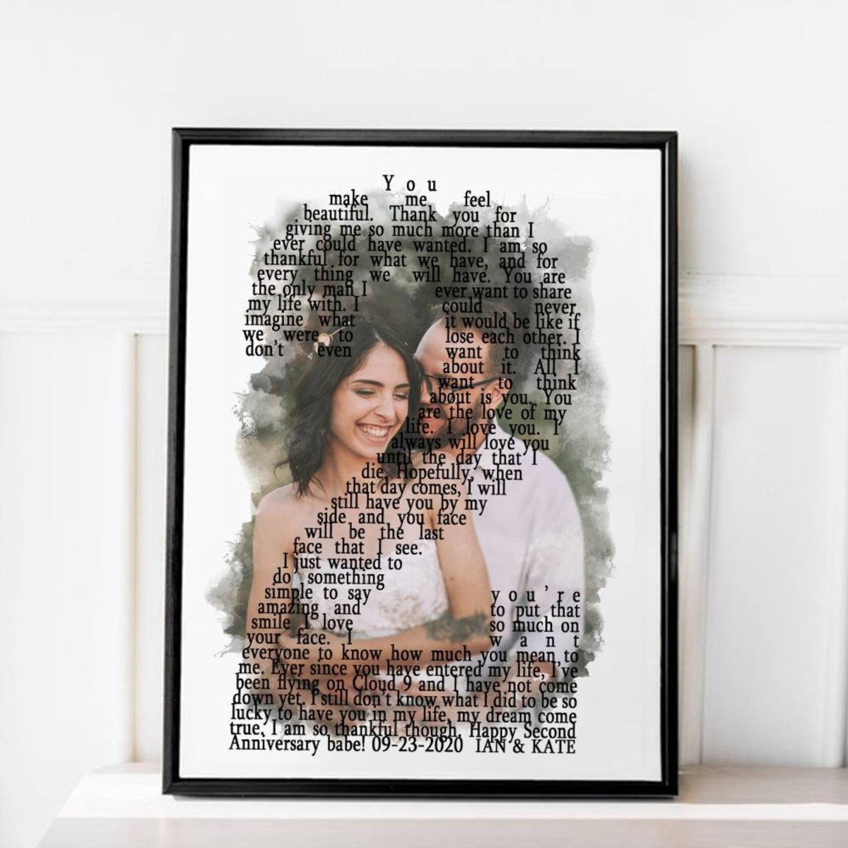2 year anniversary gift for him, Personalize Second Anniversary Gift for Husband, 2nd Anniversary Gift for Boyfriend, Custom Photo Collage