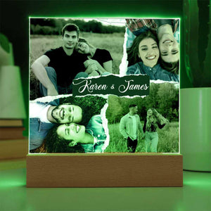 Personalize Collage LED Sign, Personalized Couples Gift, Custom Photo Collage LED Light, Valentine, Engagement, Gift for Her, Gift for Him