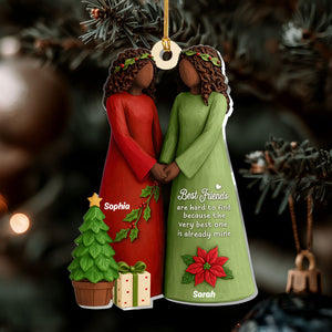 Best Friends Are Hard To Find - Personalized Acrylic Ornament - Christmas Gift For Bestie