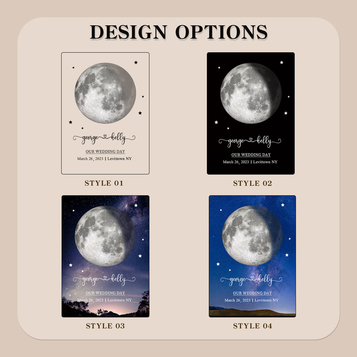 Personalized Night Light with Moon Phase, Couple Gifts, The Night We Met, Custom Moon Phase Light, Acrylic Night Light, Anniversary Gifts