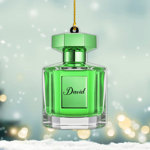 Personalized Perfume Bottle Flat 2D Ornament, Christmas Decoration, Custom Acrylic Ornament