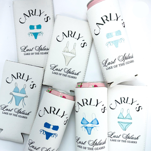 Personalized Coastal Bachelorette Can Cooler, Custom Can Cooler, Beach Bachelorette Party, Lake Life, Palm Springs, Custom Party Favors