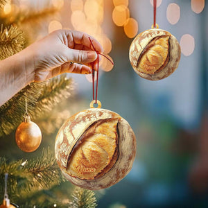 Personalized Sourdough Ornament, Sourdough Bread Christmas Ornament, Bakery Ornament Decor, Baking Ornament, Baker Ornament