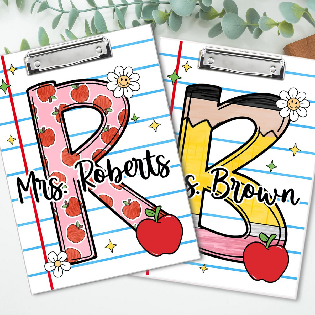 Personalized Teacher Clipboard, Custom Teacher Clipboard, Teacher Appreciation Gifts, Kindergarten Teacher Gift, Teacher Initial Name Gift